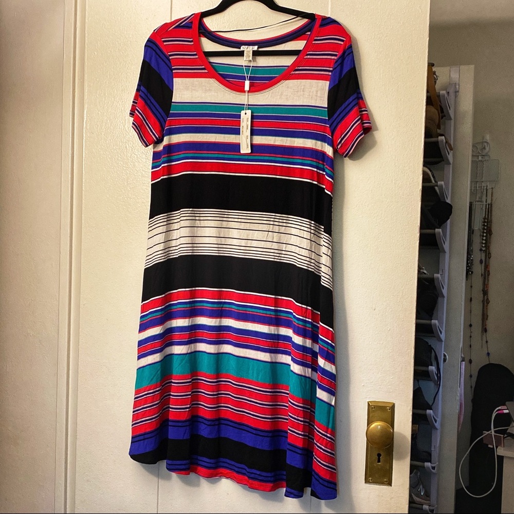 NWT!! Colorful striped Spense dress size Large